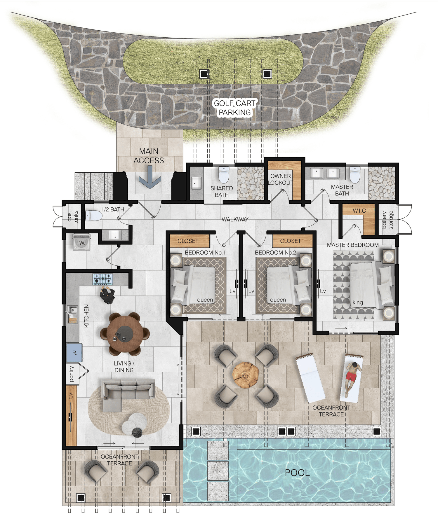 Floor plan of the Andalusian home