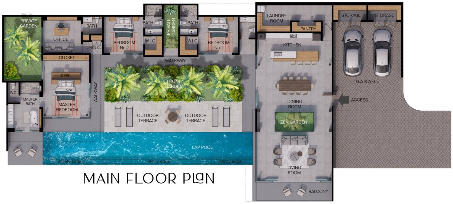 Floor plan of the Aguila home