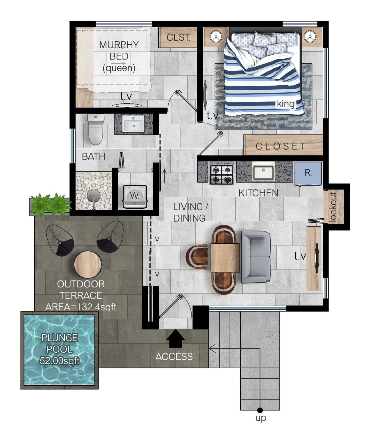 Floor plan of the Eufonia home