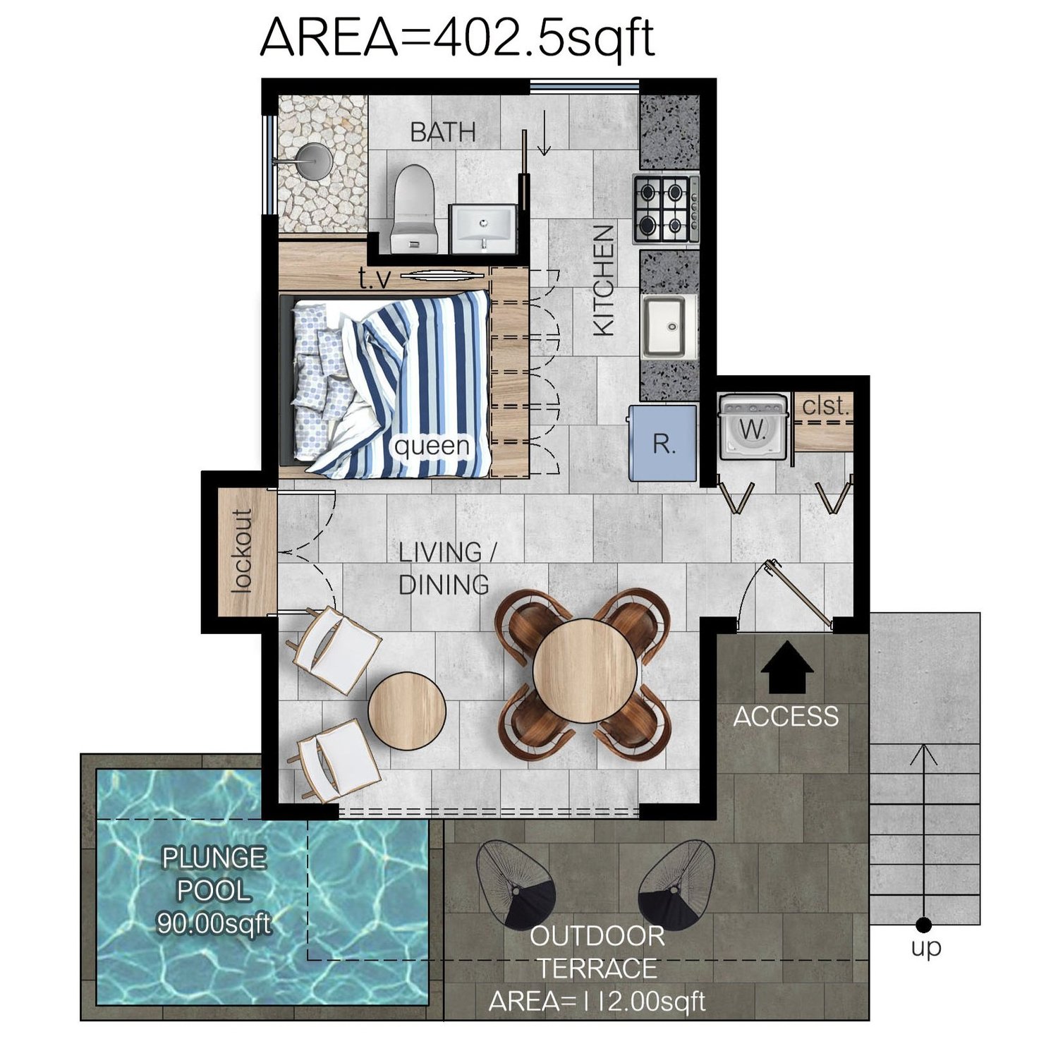 Floor plan of the Sapayoa home